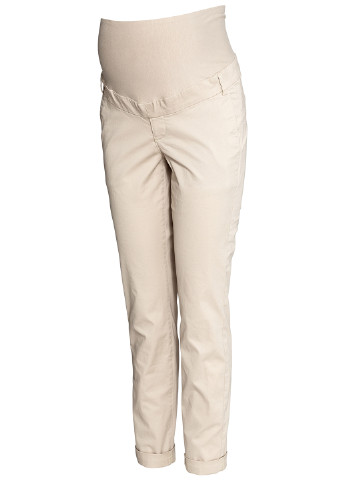 Бежевые кэжуал летние прямые брюки H&M