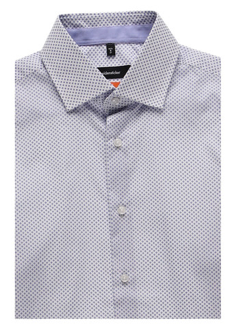 Серая кэжуал, классическая рубашка с геометрическим узором Seidensticker