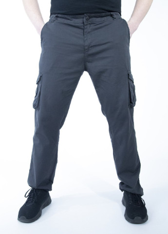 Серые кэжуал демисезонные брюки JEANSclub