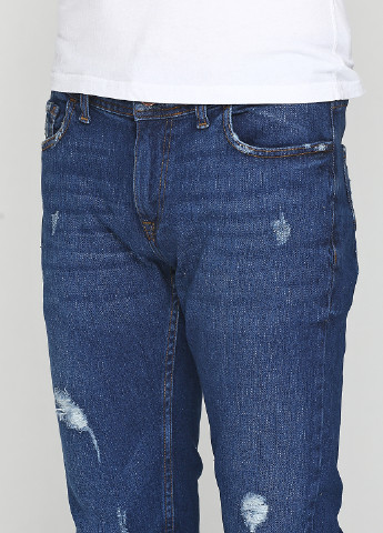 Синие демисезонные со средней талией джинсы BIG & GRAYS