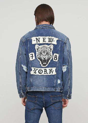 Синя демісезонна джинсова куртка H&M