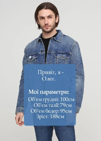 Синя демісезонна джинсова куртка H&M