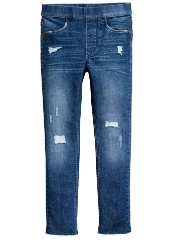 Синие демисезонные джеггинсы H&M