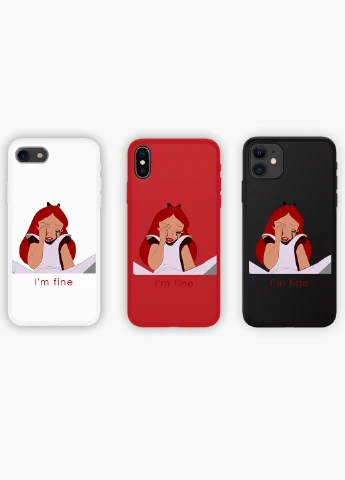 Чехол силиконовый Apple Iphone Xs Алиса я в порядке Дисней (Alice in Wonderland Disney) (8938-1440) MobiPrint (219538812)