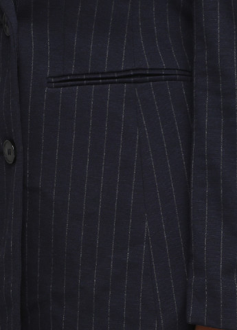 Жакет H&M з довгим рукавом смужка темно-синій кежуал
