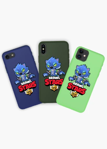 Чохол силіконовий Apple Iphone Xs Леон Вовк Бравл Старс (Leon Wolf Werewolf Brawl Stars) (8938-1014) MobiPrint (219284138)