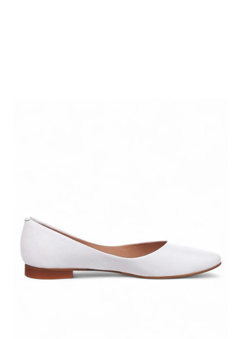 Жіночі балетки Maria Tucci | білі однотонні без декору натуральна шкіра (333057494)