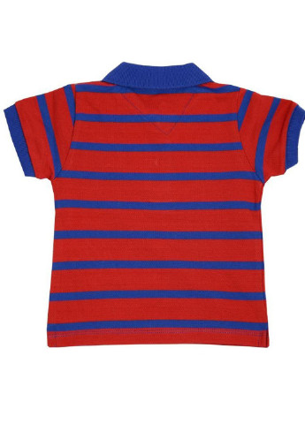 Красная детская футболка-поло для мальчика Girandola в полоску
