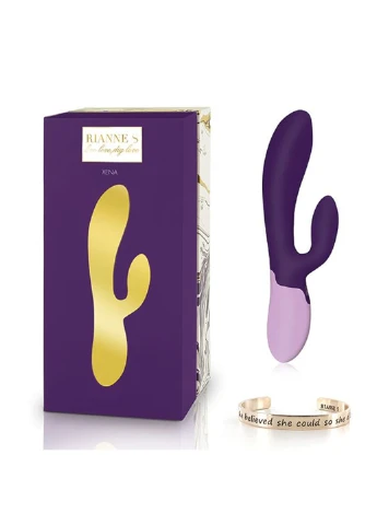 Вібратор-кролик : Xena Purple/Lilac, 10 режимів роботи, медичний силікон, подарункове пакова RIANNE S (254551081)