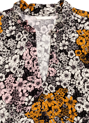 Пудрова кежуал плаття а-силует H&M з квітковим принтом