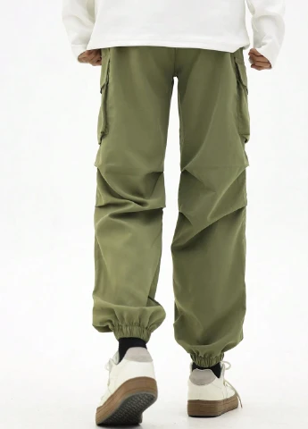 Хаки кэжуал, спортивные демисезонные брюки карго, джоггеры SHEIN