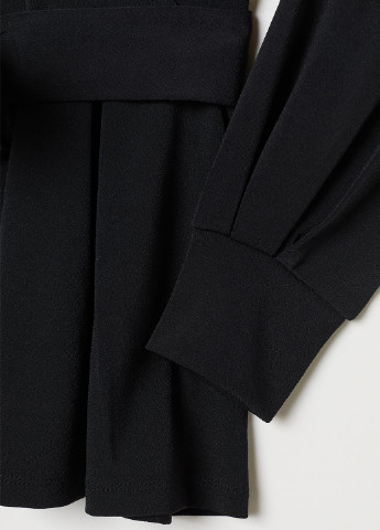Чорна демісезонна блуза на запах H&M