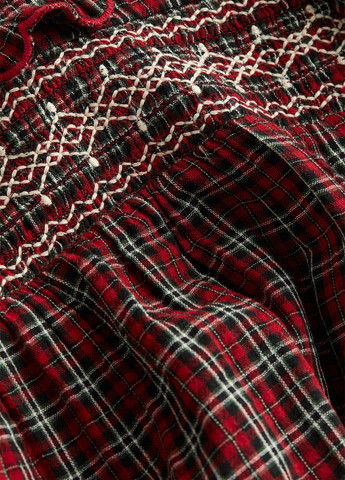 Красная в клетку блузка H&M демисезонная