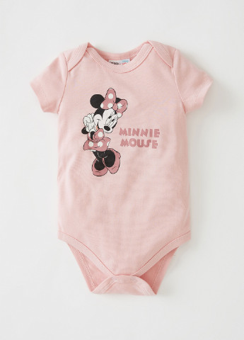 Боді Mickey & Minnie (Standard Characters) DeFacto Боди світло-рожевий домашній трикотаж, бавовна