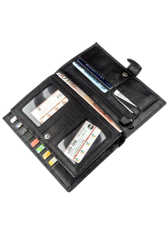 Чоловік шкіряний гаманець-візитниця 11,5х17,5 см st leather (232990218)