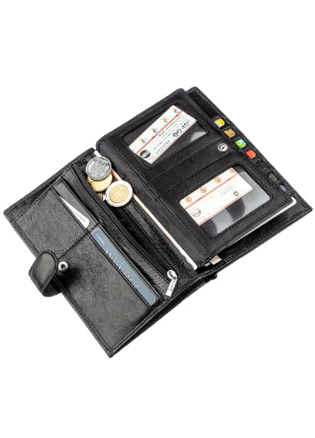 Чоловік шкіряний гаманець-візитниця 11,5х17,5 см st leather (232990218)