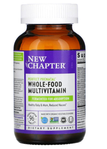 Мультивітаміни для Вагітних, Perfect Prenatal,, 96 таблеток New Chapter (228292491)