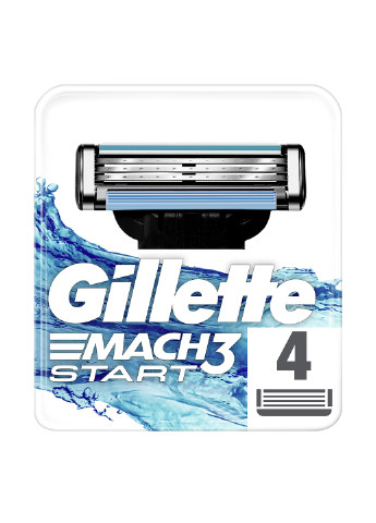 Сменные кассеты для бритвы Mach 3 Start, (4 шт.) Gillette (113078348)