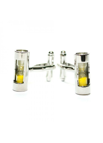 Запонки Пісочний Годинник Жовті Handmade (193410961)