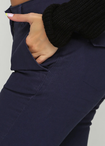 Темно-синие кэжуал демисезонные зауженные брюки Colours