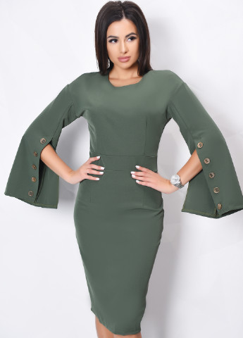 Зеленое кэжуал платье Turika однотонное