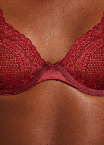 Бордовый бюстгальтер Hunkemoller с косточками полиамид