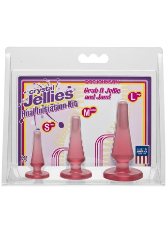 Набір анальних пробок Crystal Jellies - Pink Doc Johnson (252146250)
