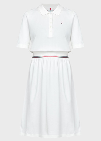 Білий спортивна сукня сукня-футболка, поло Tommy Hilfiger однотонна