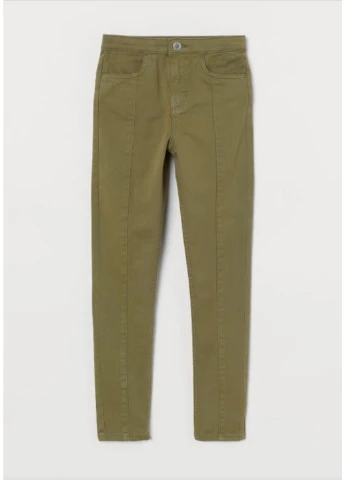 Хаки демисезонные джинсы на девочку H&M