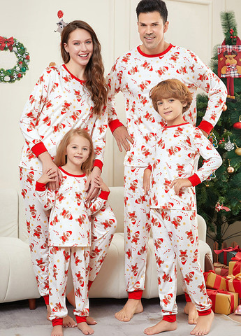 Белая всесезон пижама (лонгслив, брюки) лонгслив + брюки SHEIN