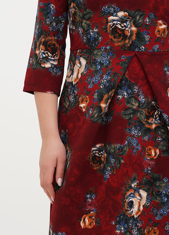 Бордова кежуал сукня Imperial з квітковим принтом