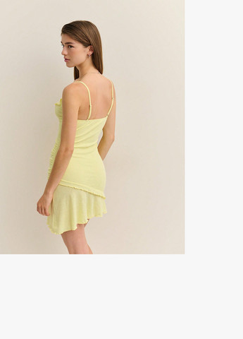 Желтое кэжуал платье SHEIN однотонное