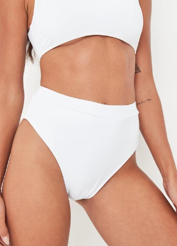 Белые купальные трусики-плавки однотонные Missguided