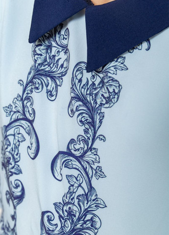 Голубая с орнаментом блузка Ager демисезонная