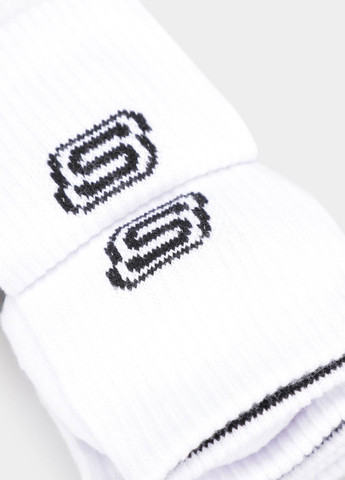 Білі шкарпетки (3 пари) Skechers логотипи (325233071)