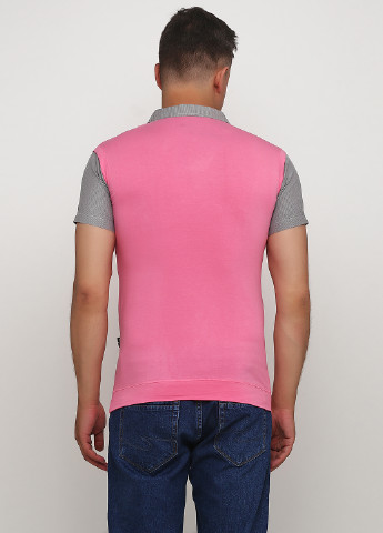 Розовая футболка-рубашка для мужчин KHAN с надписью