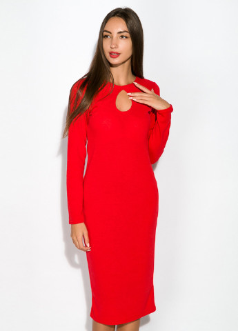 Красное кэжуал платье Time of Style однотонное