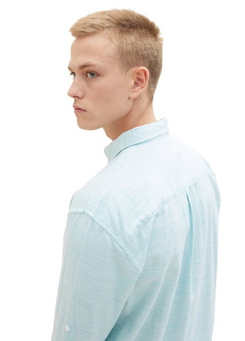 Мятная кэжуал рубашка однотонная Tom Tailor