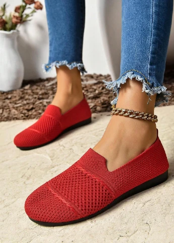 Красные слипоны SHEIN однотонные