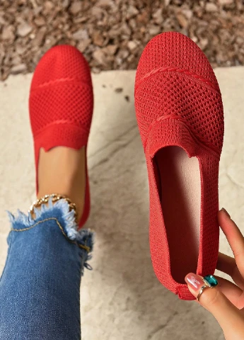 Красные слипоны SHEIN однотонные