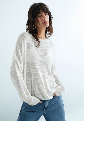 Белый демисезонный джемпер джемпер SHEIN