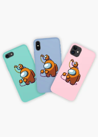 Чехол силиконовый Apple Iphone Xr Амонг Ас Оранжевый (Among Us Orange) (8225-2413) MobiPrint (219565626)