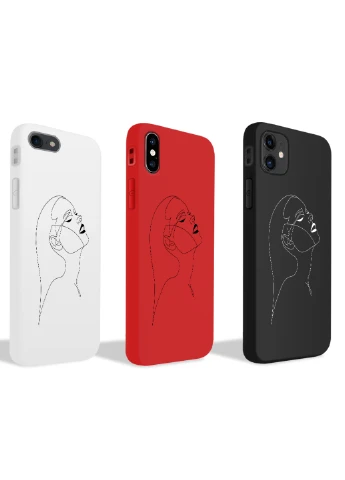 Чохол силіконовий Apple Iphone 6 Контурний мінімалізм (Contour minimalism) (6937-1788) MobiPrint (219776842)