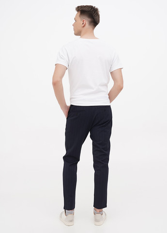 Темно-синие классические демисезонные прямые брюки Minimum