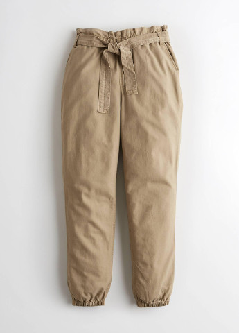 Светло-коричневые кэжуал демисезонные джоггеры брюки Hollister