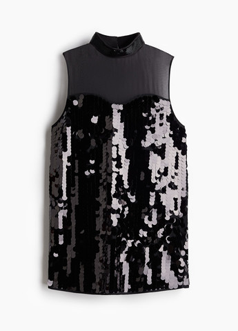 Чорна коктейльна, вечірня сукня H&M однотонна