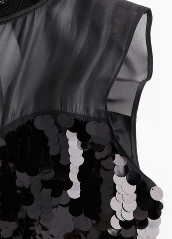 Чорна коктейльна, вечірня сукня H&M однотонна