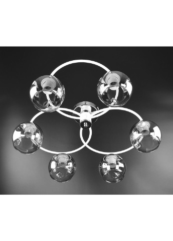 Люстра стельова на 6 лампочок 7060/6-wh-gr Білий 20х70х70 см. Sunnysky (253527877)