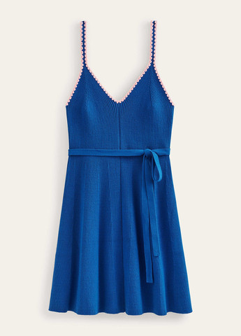 Синее кэжуал платье клеш, платье-майка Boden однотонное