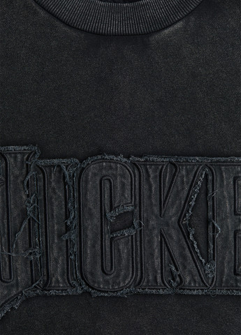 Чорний світшот H&M однотонний аплікація (362622175)